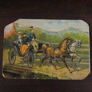 Antique L.H. Meinhart & Co. Victorian Advertising Trade Card Print of a Couple i